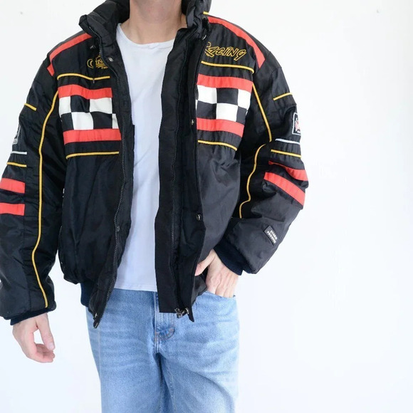 Vintage Choko Designs Black & Red Performance "Hot Rider" Snowmobile  Jacket - Picture 2 of 15